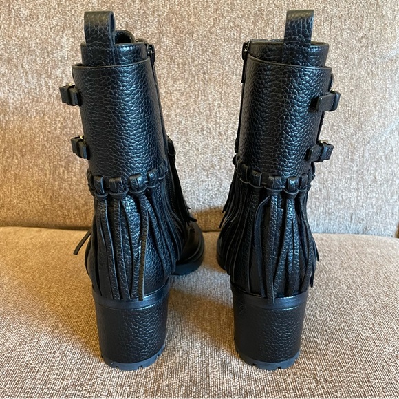 NWOT Valentino Fringe Combat Boot Black - Picture 12 of 14